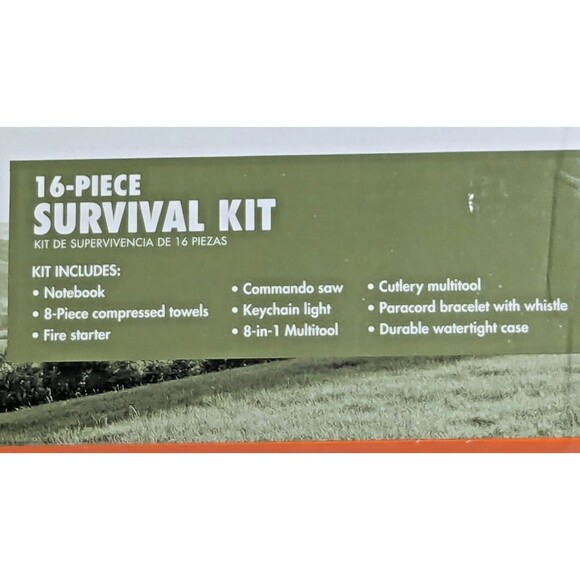 Ozark Trail 16-pc Survival Kit with Case Camping Hiking Emergency Multitool Gift - Picture 6 of 9